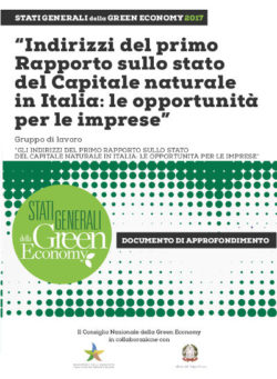 Indirizzi del primo Rapporto sullo stato del Capitale Naturale in Italia: le opportunità per le imprese